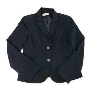 Calvin Klein Women's Blazer Jacket Navy Size P Rayon Blend Stretch Two Button
